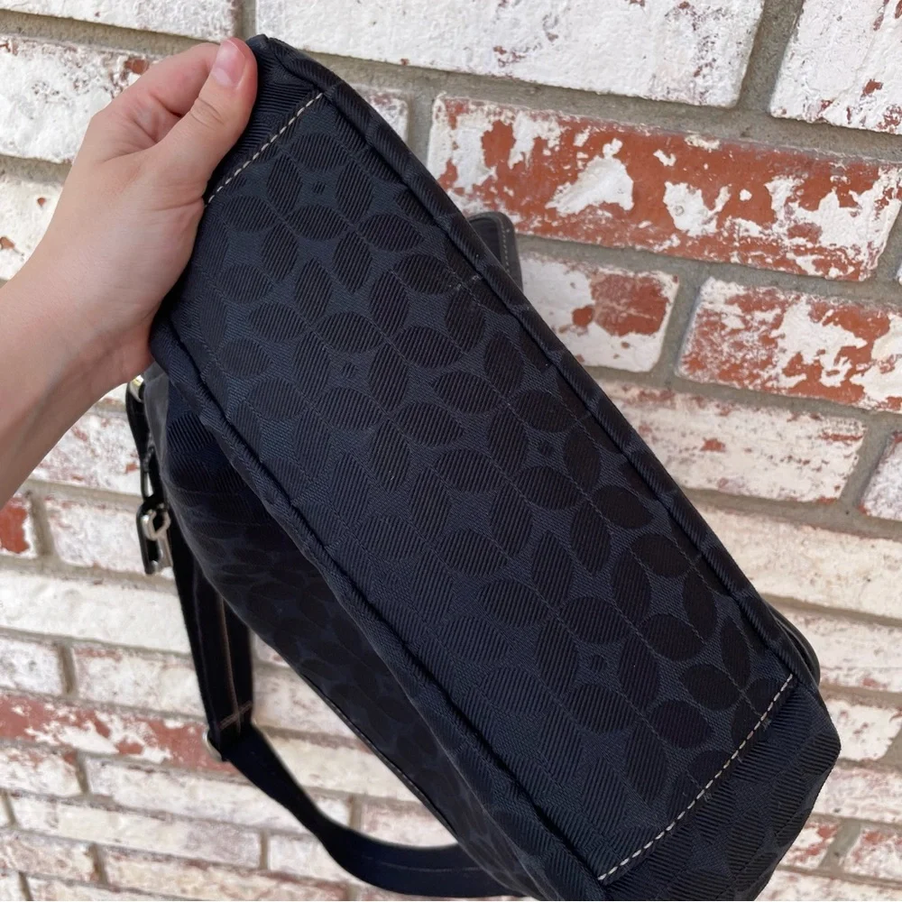 Fossil | Marlow Crossbody Black Canvas Messenger Laptop Bag Purse